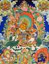 Jambhala & Five Directions Dzambala Thangka Art