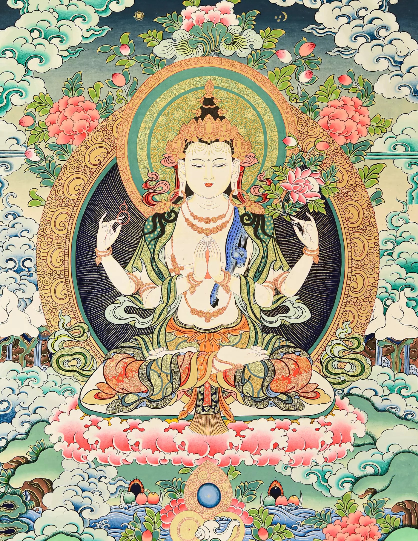 Chenrezig Buddha Thangka Art