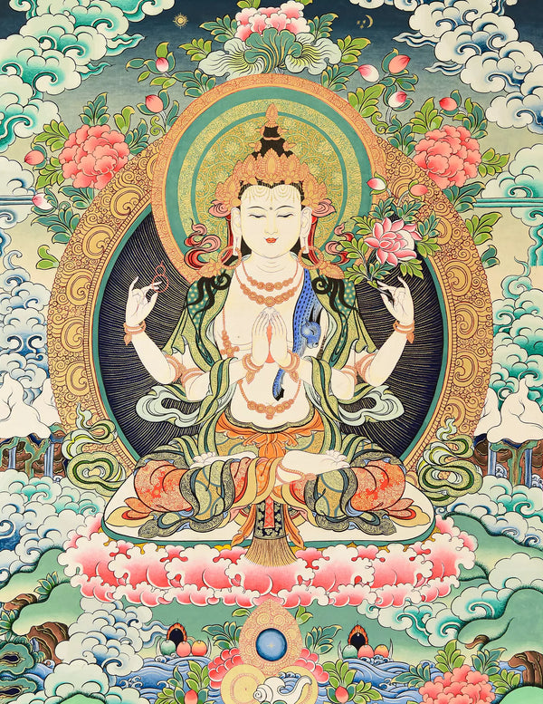 Chenrezig Buddha Thangka Art
