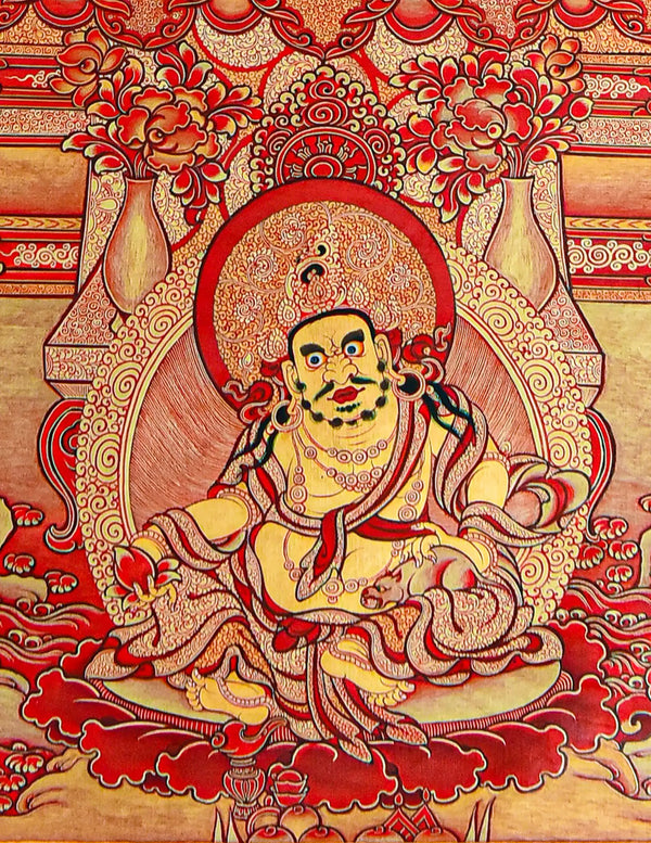 Amitayus Buddha Red Thangka Art