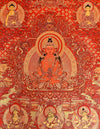 Amitayus Buddha Red Thangka Art