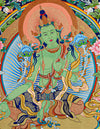 Green Tara Thangka Art