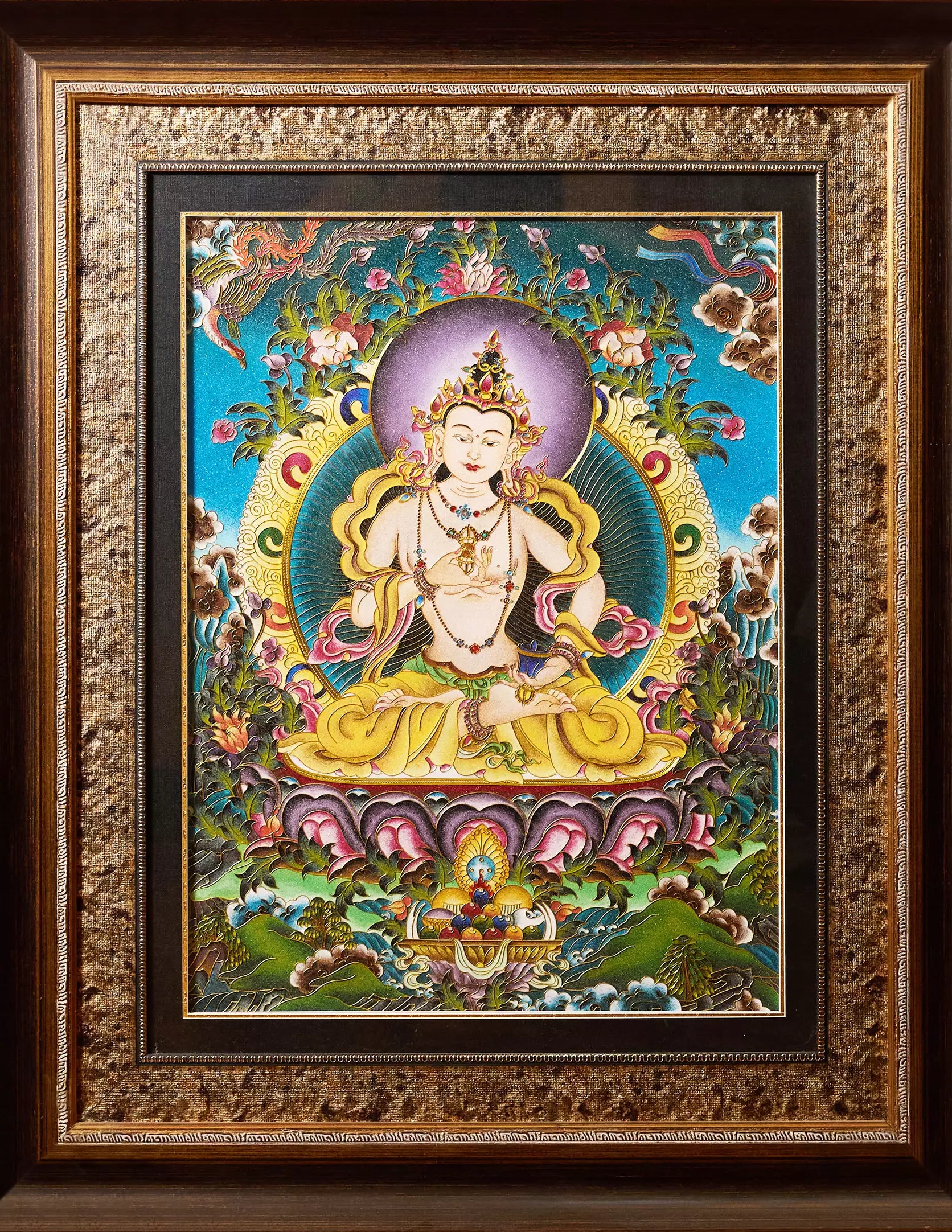 Vajrasattva Filigree Cloisonné Thangka