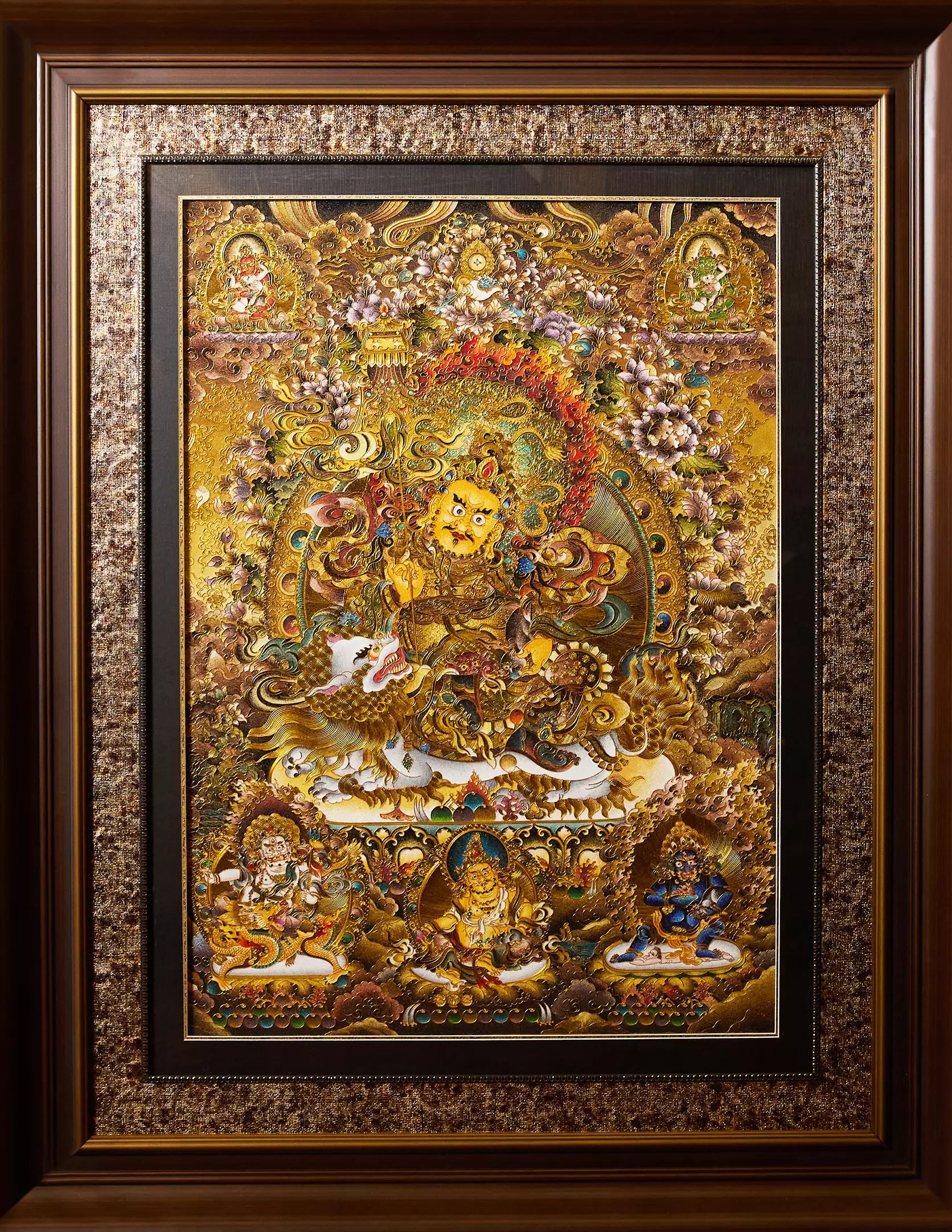 Jambhala Filigree Cloisonné Thangka