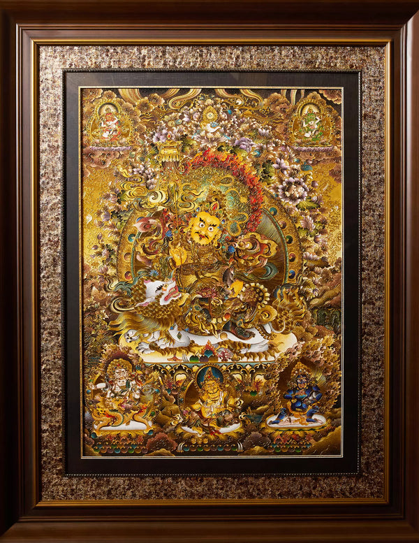 Jambhala Filigree Cloisonné Thangka