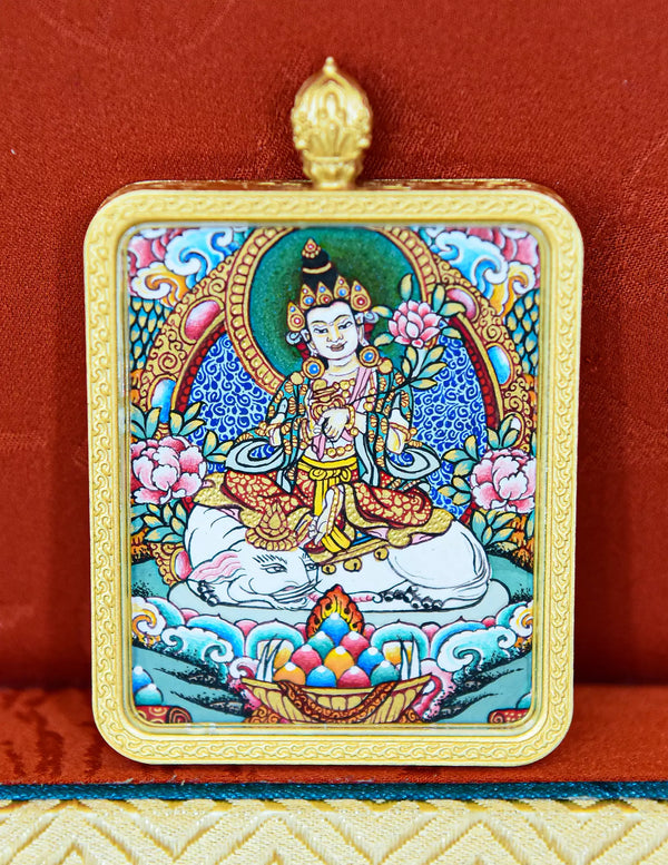 Samantabhadra buddha Thangka/ Pendant/ Locket/ Necklace/ Portable/ GauBOX/ Buddha amulet/ Carry-on/ Travel friendly