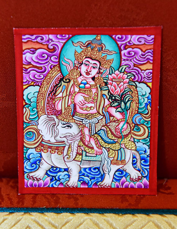 Samantabhadra buddha Thangka/ Pendant/ Locket/ Necklace/ Portable/ GauBOX/ Buddha amulet/ Carry-on/ Travel friendly