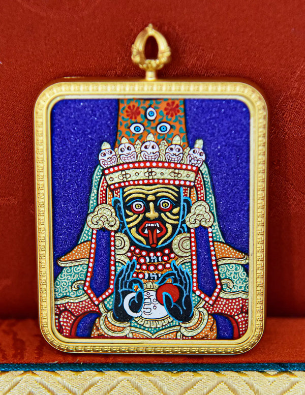 Zakiram Rough Mineral Sand Thangka/ Pendant/ Locket/ Necklace/ Portable/ GauBOX/ Buddha amulet/ Carry-on/ Travel friendly