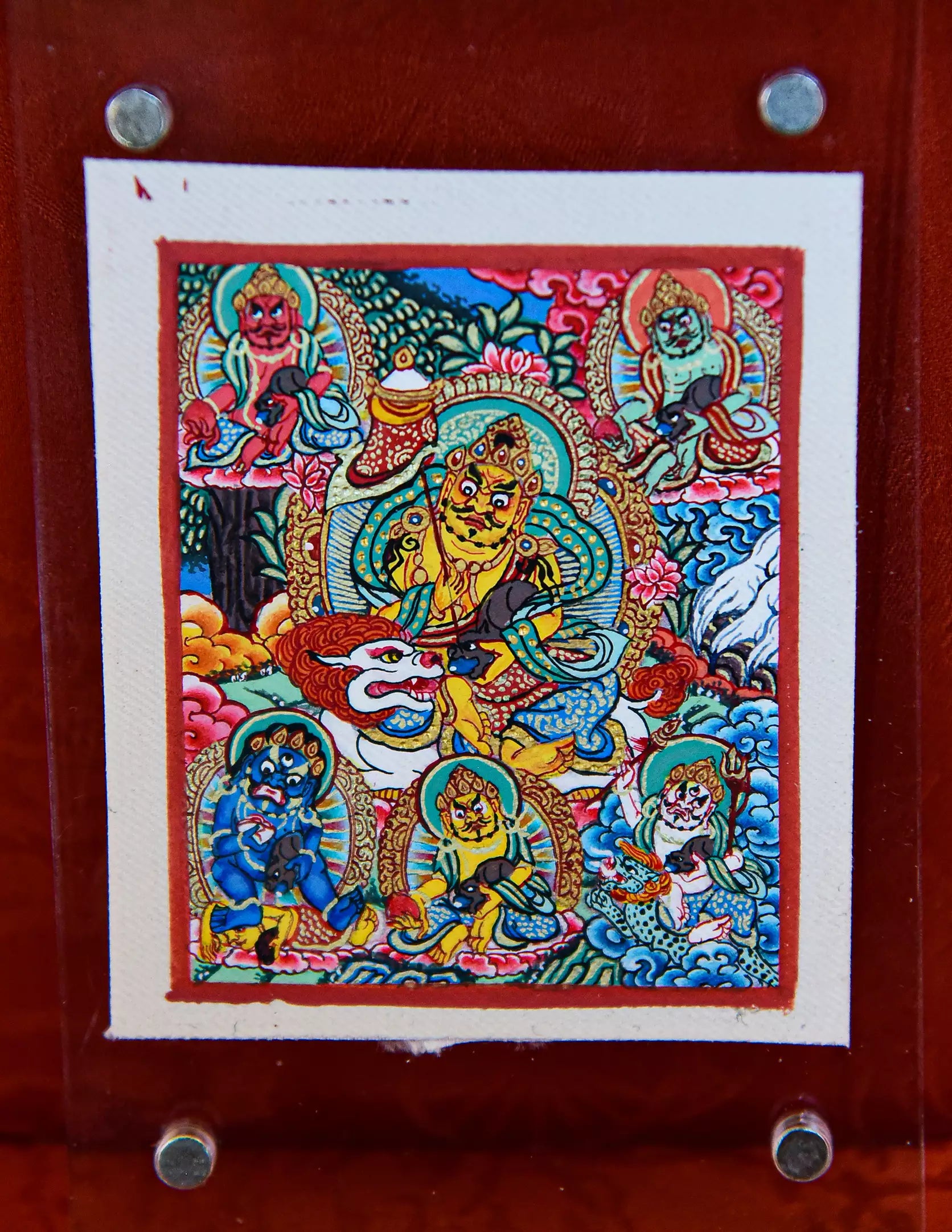 Jambhala Thangka Pendant/ Locket/ Necklace/ Portable/ GauBOX/ Buddha amulet/ Carry-on/ Travel friendly