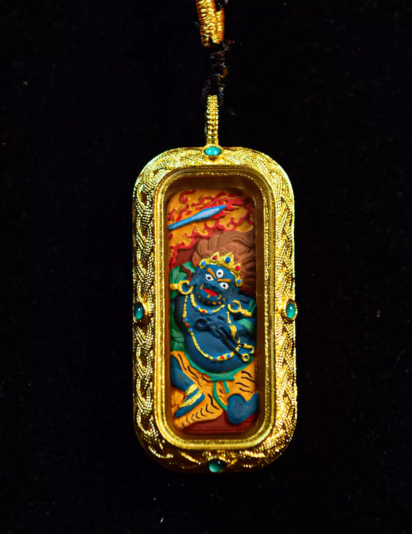 Acalanatha TsaTsa Thangka Pendant/ Locket/ Necklace/ Portable/ GauBOX/ Buddha amulet/ Carry-on/ Travel friendly
