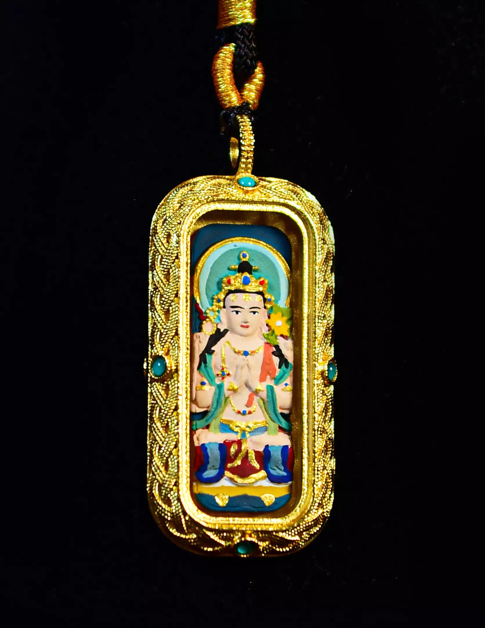 Chenrezig Buddha TsaTsa Thangka/ Pendant/ Locket/ Necklace/ Portable/ GauBOX/ Buddha amulet/ Carry-on/ Travel friendly